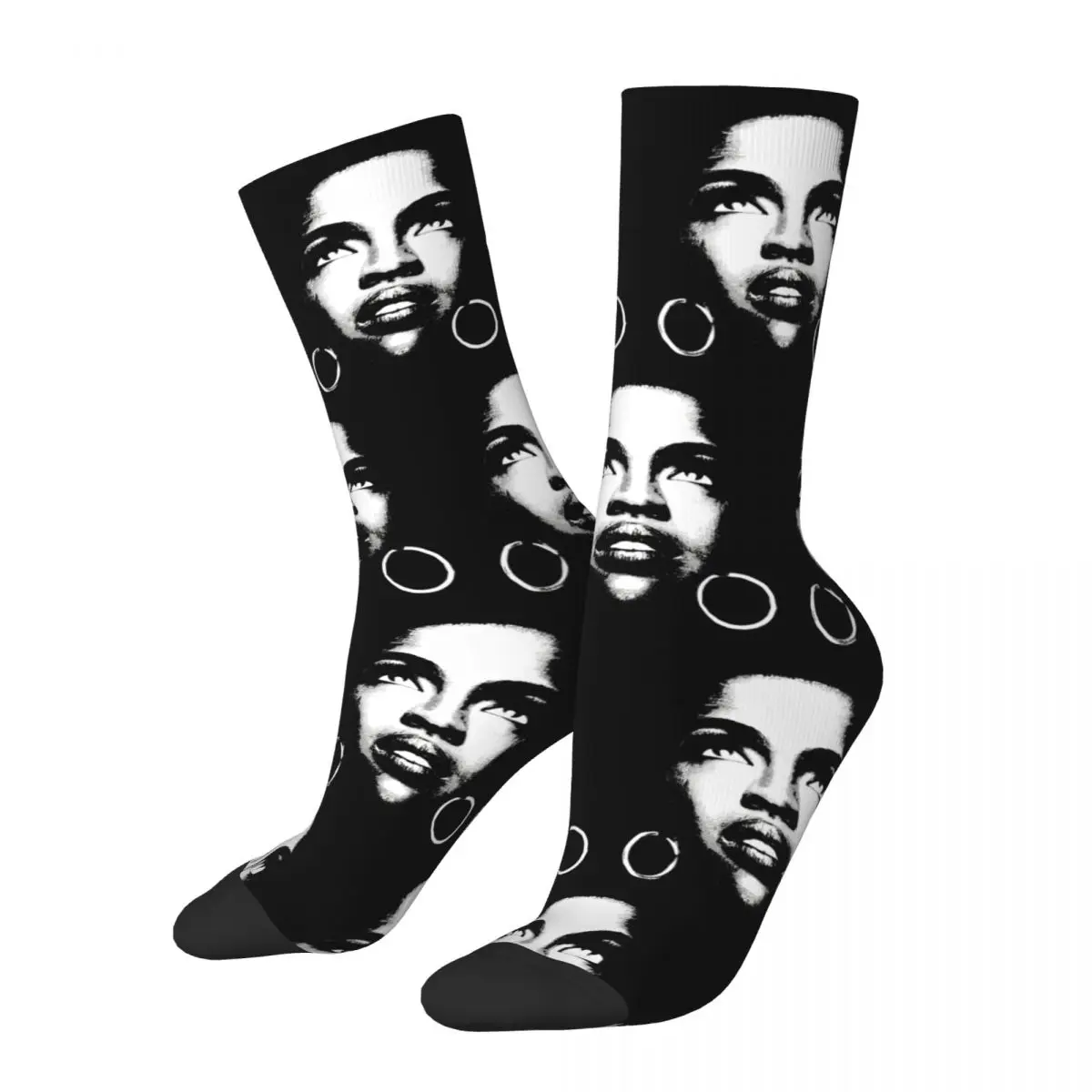 Men's Lauryn Hill Fugees The Famous Band Socks Cotton Fashion Socks Novelty Accessories Middle TubeSocks Suprise Gift Idea