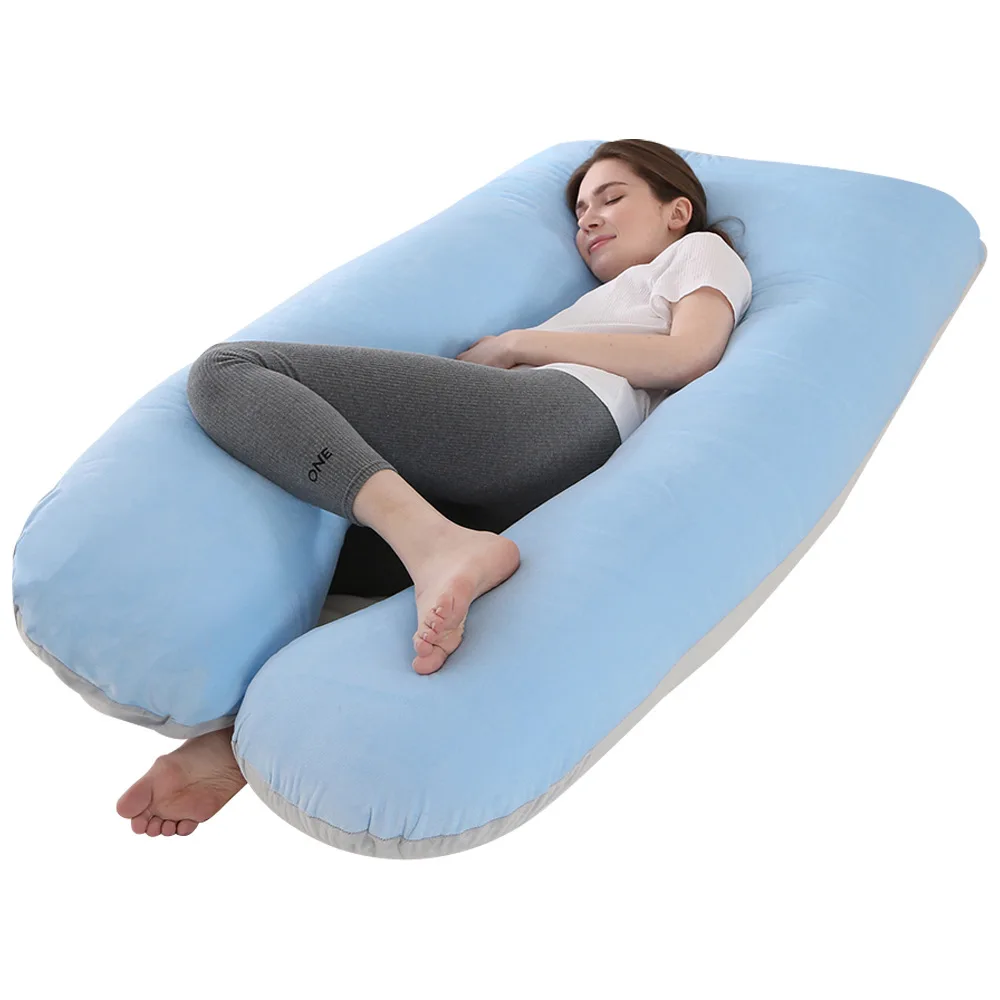 Cuscino premaman per dormire, cuscino completo a forma di U per alleviare il mal di schiena, cuscino di supporto per allattamento e maternità 3 in 1