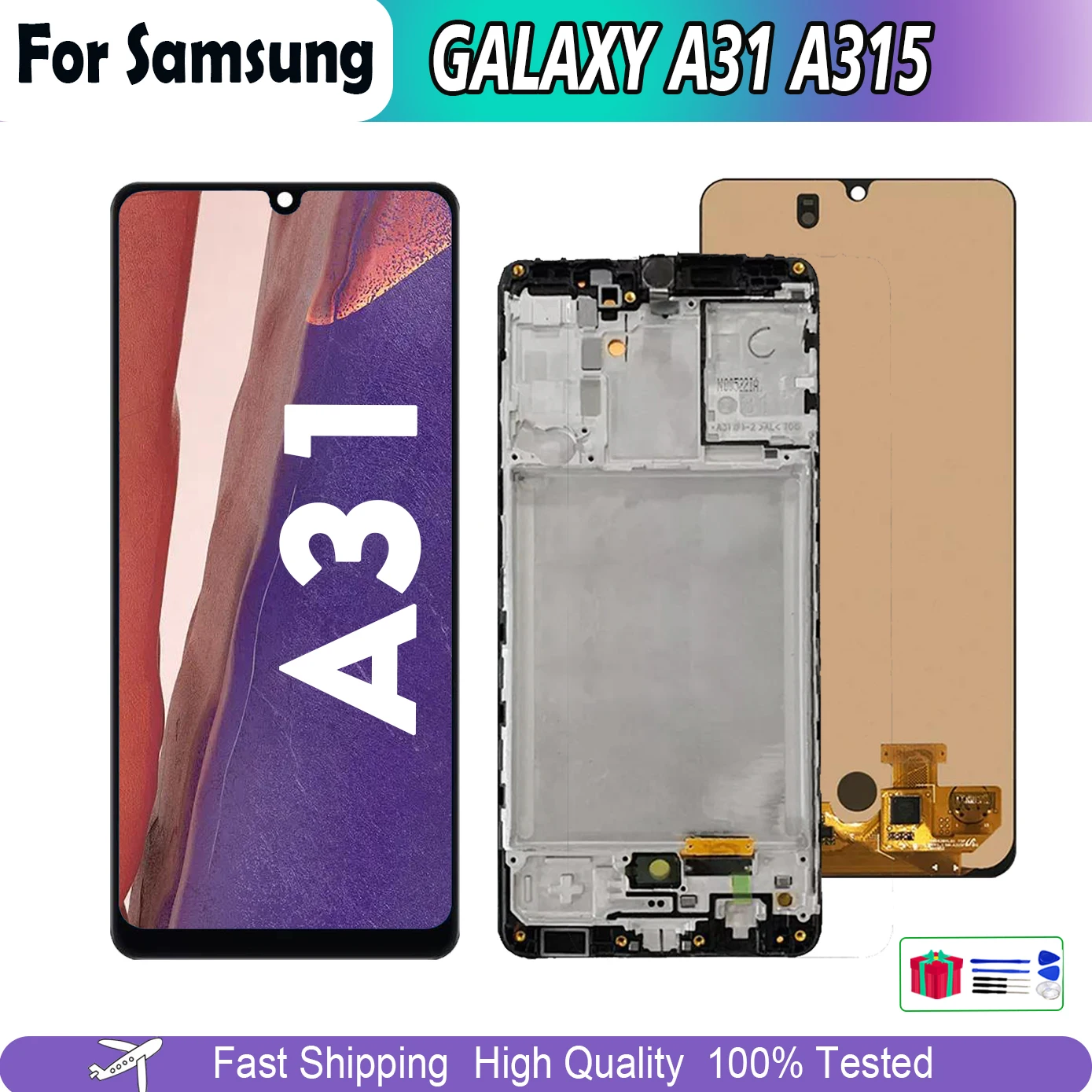 

Super AMOLED For SAMSUNG GALAXY A31 A315 LCD Display Touch Screen For Samsung SM-A315F A315F/DS A315G Digitizer Assembly Replace