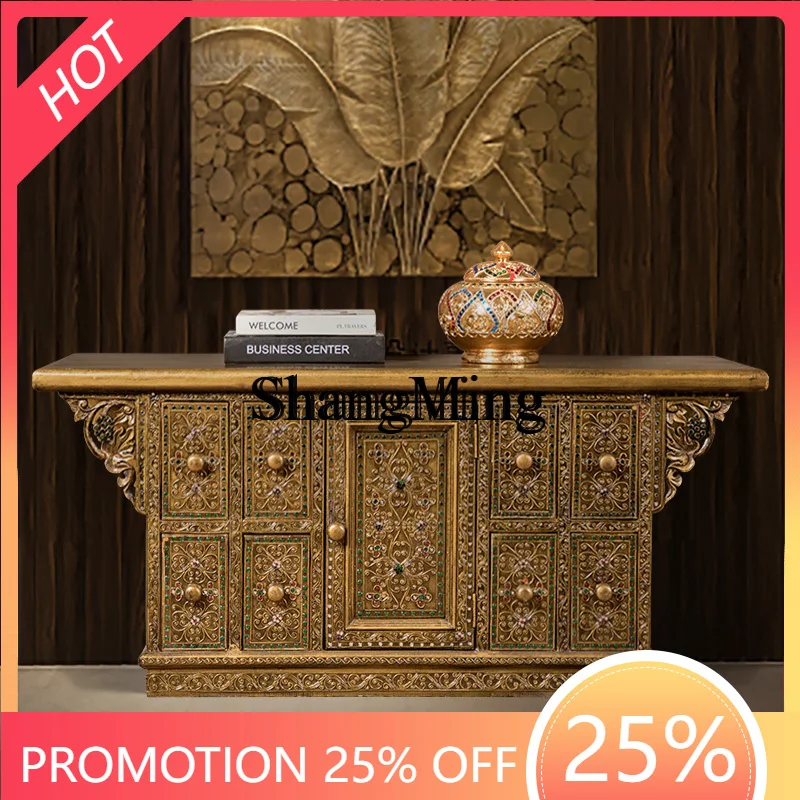 

SM's new Exquisite Fashion Furniture Entrance TV Cabinet Living Room Bedroom Solid Wood Cabinet Antique Floor Cabinet
