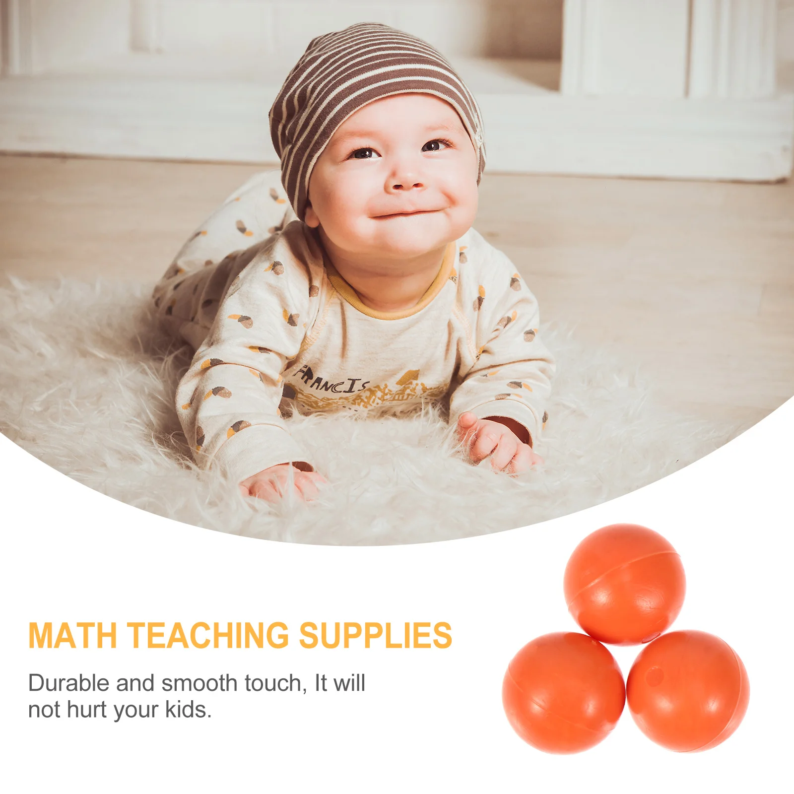 100 Stück farbige Plastikbälle, 15 cm Durchmesser, zum Zählen, Lernen, für Kinder, pädagogische Mathematik-Lehrmittel für die Schule, Wahrscheinlichkeit