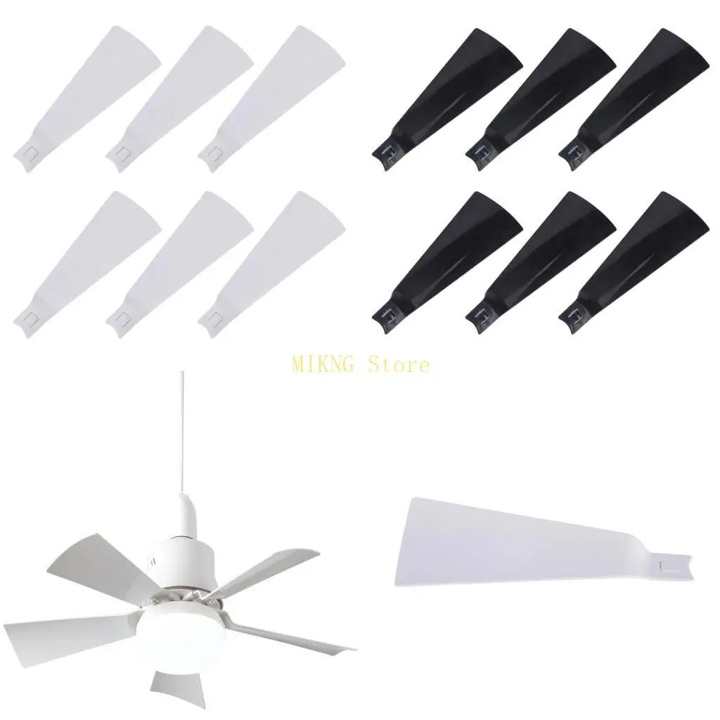 6Pcs ABS Fan Blade For 30W E27 Fan Light Replacement Small Ceiling Fan Light for Bedroom Living Room Energy Saving Best Sale