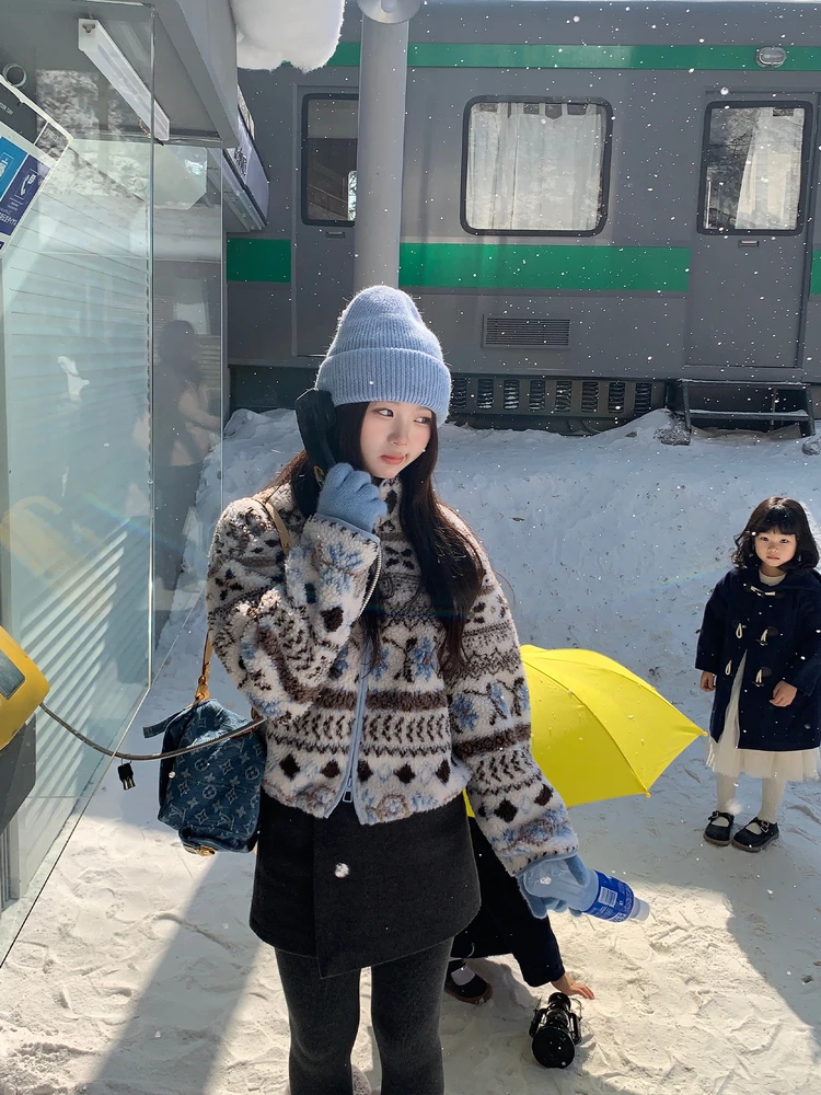 

Loftus Island Women's Fce Lined Jaet Ele Design Casual Sle Zipper Closure Long Sve Thiened Polyester Fiber