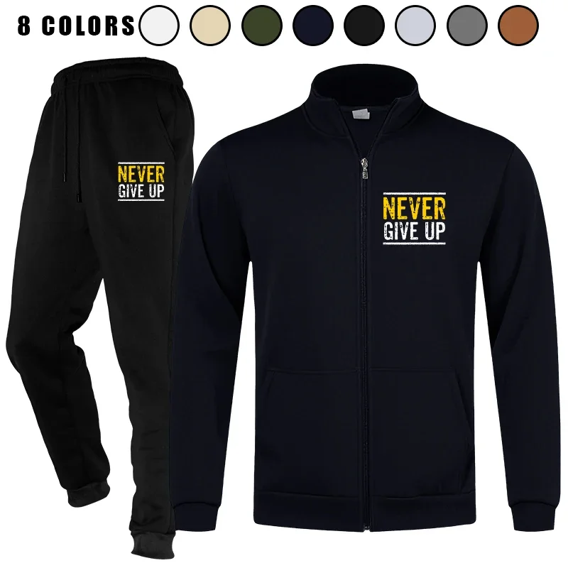 

Men's 2 Pieces Full - Zip Workout Sweatsuit Tracksuit Athletic with Active Jackets and Pants