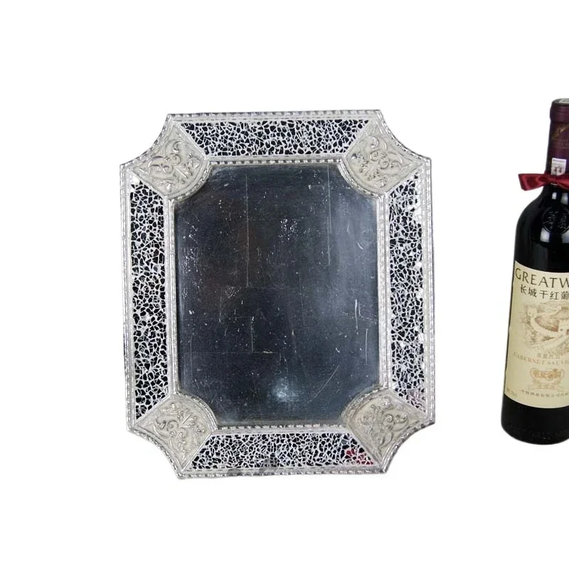 

Broken glass silver foil engraving, antique art photo frame, creative and practical wedding gifts, gift European resin