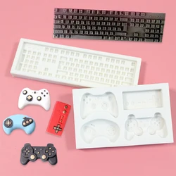 Game Controller and Mini Keyboard Silicone Fondant Mold for Cake Candy Chocolate Decorating Cupcake Topper Polymer Clay Epoxy Re