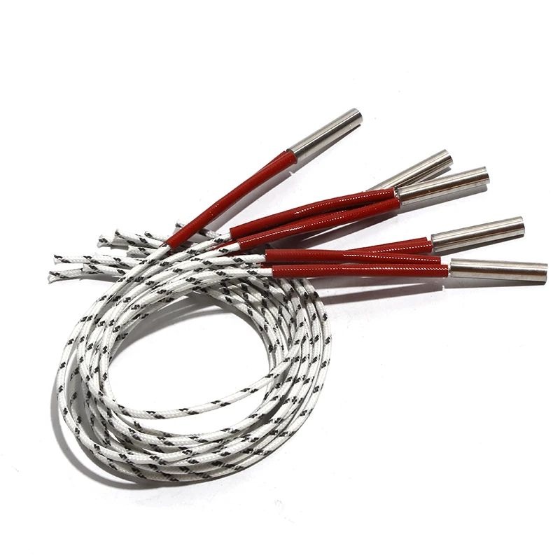 LUJINXUN 5 шт. 6 мм 25 ~ 35 мм 316SUS трубчатый нагреватель с одной головкой и двойным картриджем 110 В/220 В/380 В 60 Вт/70 Вт/80 Вт электрический нагревательный элемент