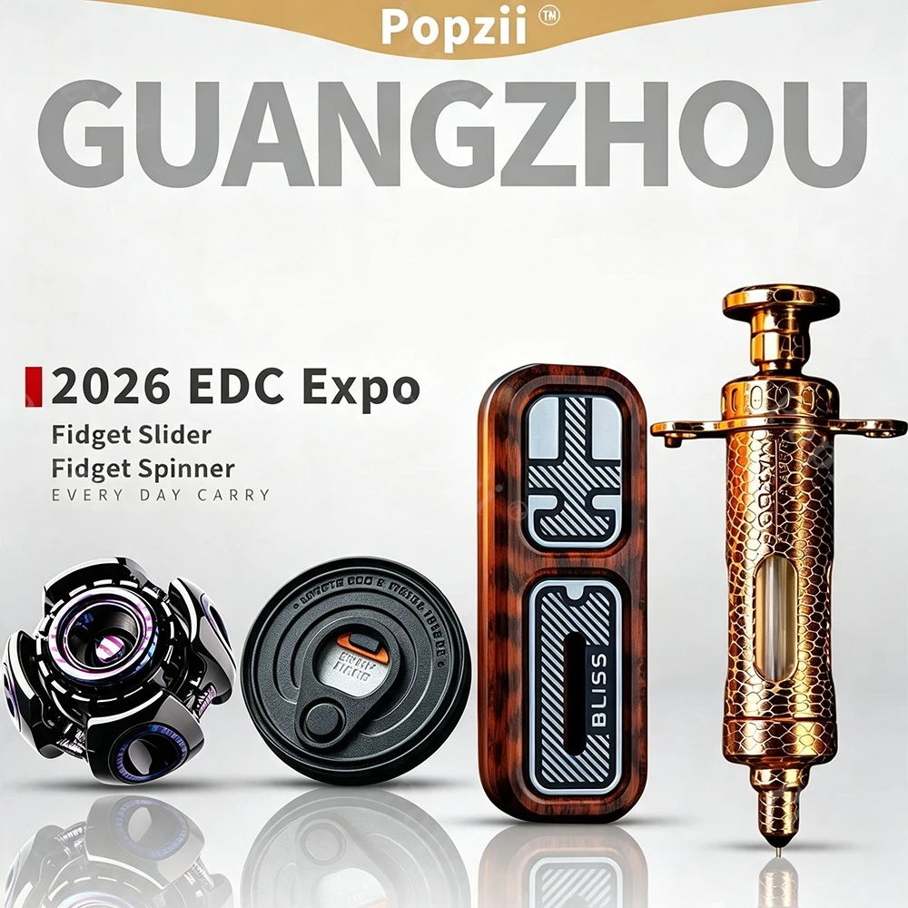 2026 Guangzhou HARD CORE EDC Expo Fidget Slider Fidget Spinner Stress Relief Toy Fidget Toys For Adults Anxiety Relief Gadgets