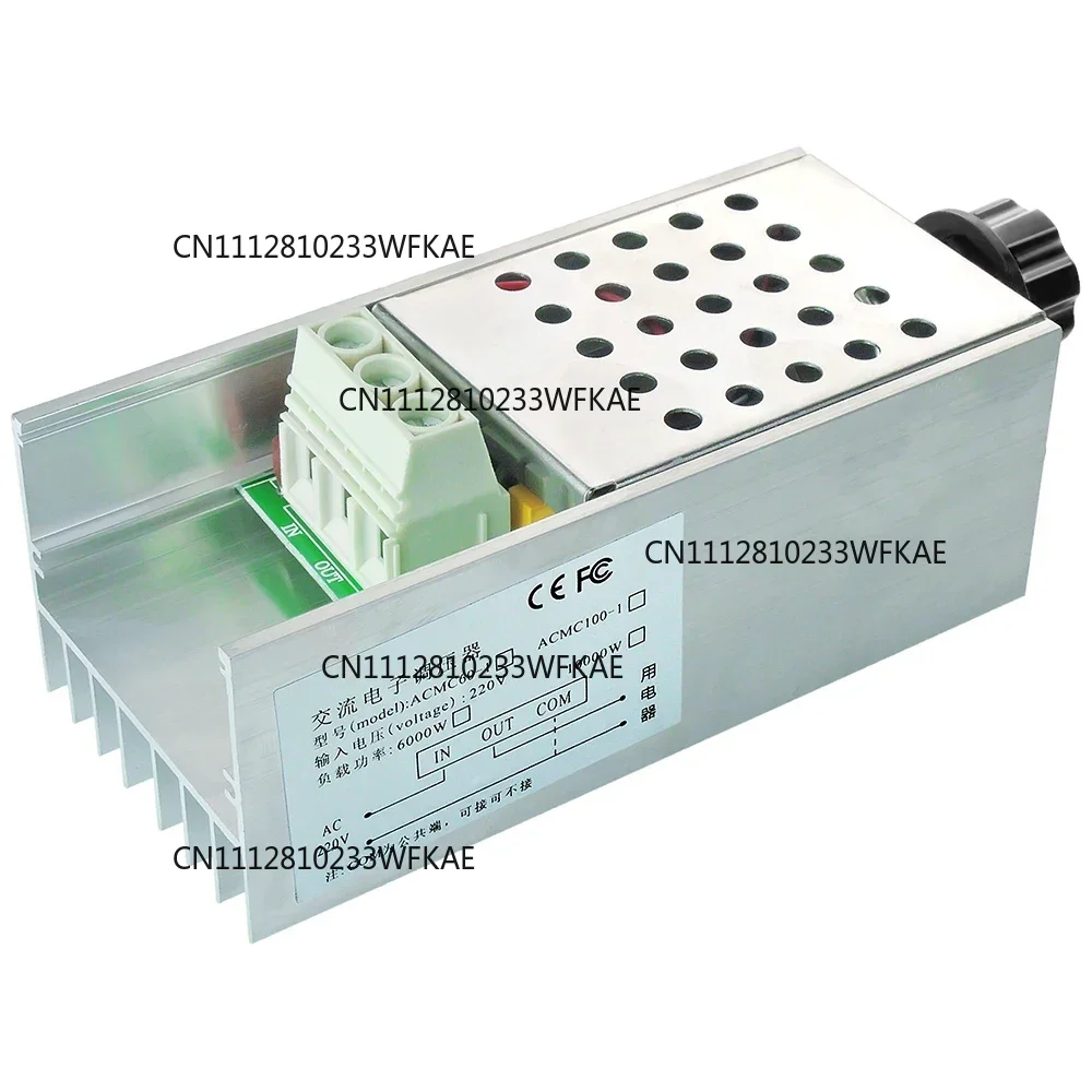 AC 220V 10000W High Power SCR Motor Speed Controller Voltage Regulator Dimming Attemperation Thermoregulation PWM Modulation
