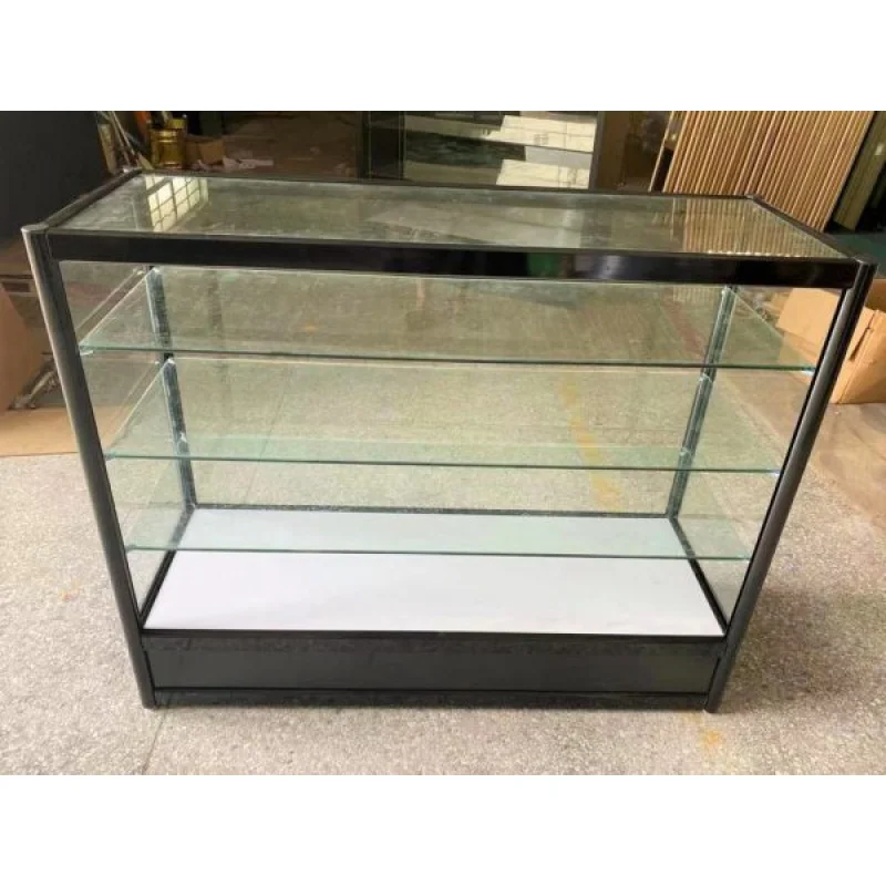 custom，Floor Standing Glass Display Cabinet With Lights For Toy And Models Shelves Showcase