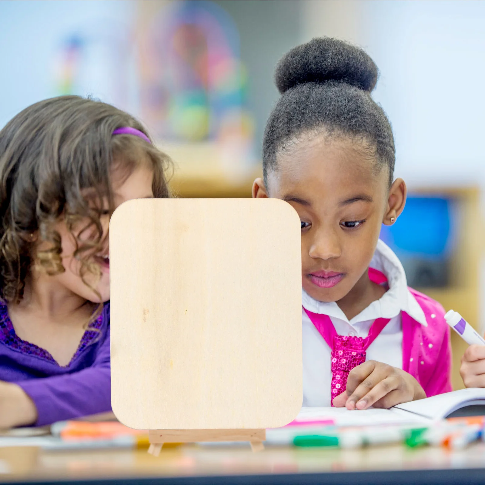 5 مجموعات من لوحات الرسم اليدوية للأطفال من الخشب الطبيعي لوحات الرسم الفارغة للتعرف على الألوان ممارسة الكتابة على الجدران من فئة الفن