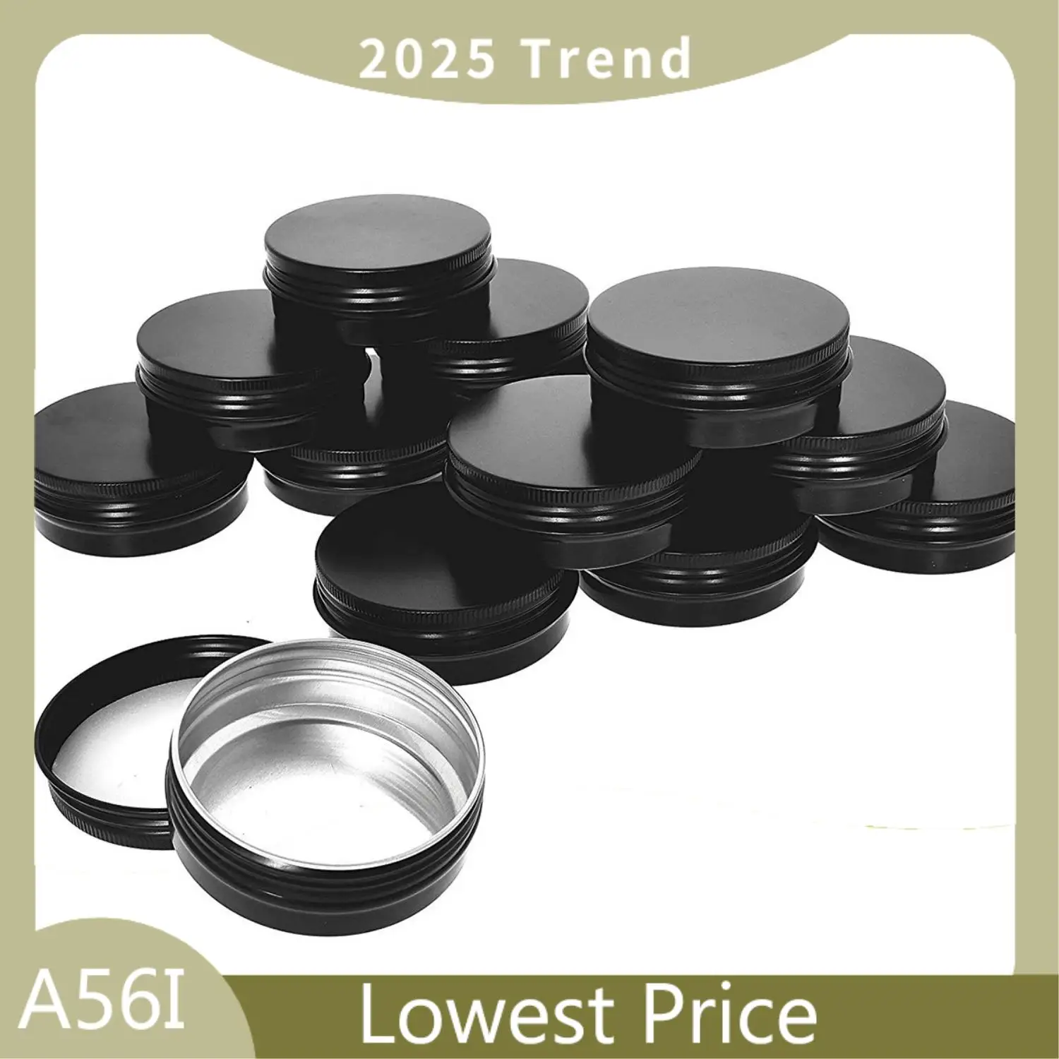 

Алюминиевые жестяные банки ABDD — 24 упаковки, 2 унции/60 г, круглые металлические контейнеры с винтовой крышкой и 40 упаковок, 1 унция/30 г