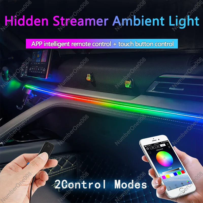 Automobile General Vehicle Hidden Symphony Free Line APP Dual Control Interior Ambient Light LED Car Ambient Light