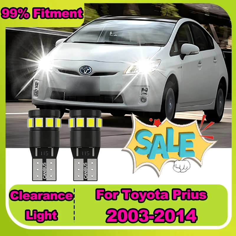 

2PCS T10 W5W Canbus LED Clearance Light 1:1 Design Mini Size For Toyota Prius 2003-2014 2009 2010 2011 2012 2013 Plug and Play