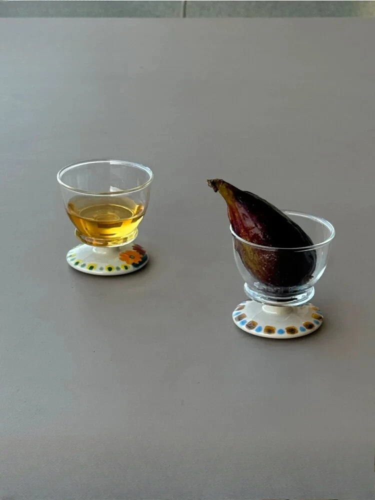 Glass ceramic juice spirit sake tea cup mini