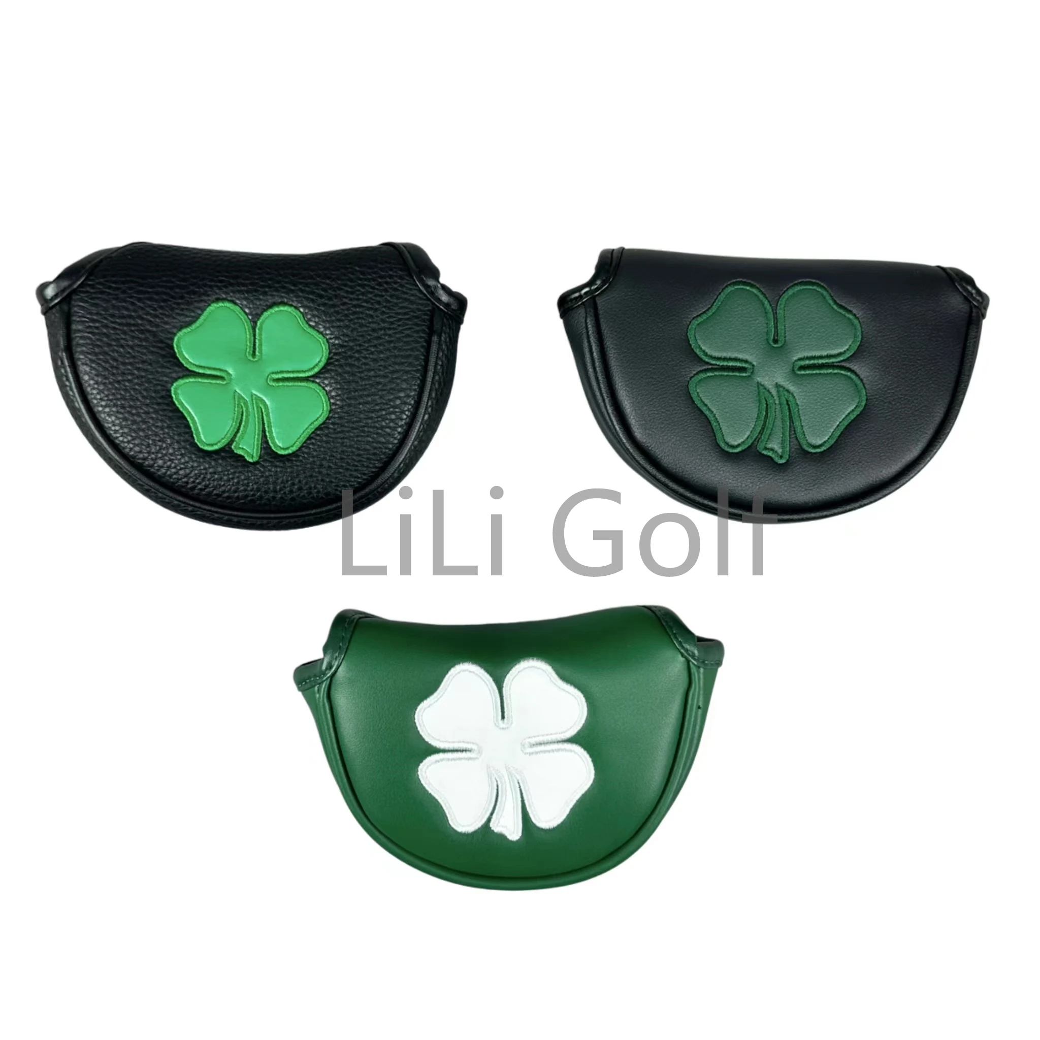 

1 шт., чехол для клюшки для гольфа с четырьмя листами клевера, чехол для клюшки из искусственной кожи для гольфа, чехол для клюшки середины молотка с магнитной застежкой