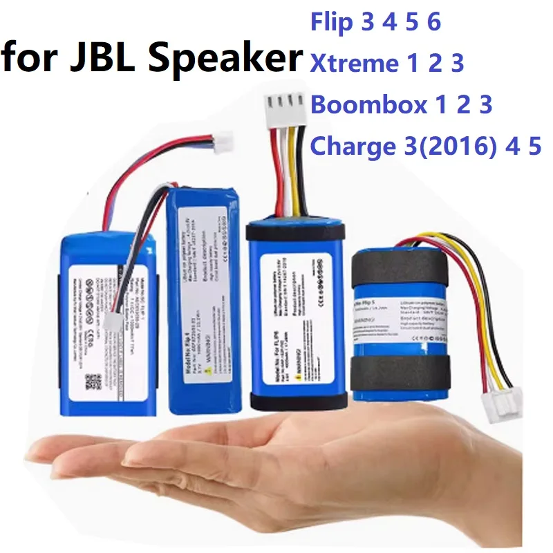 2025 Year Battery for JBL Flip 4 Charge 3 Xtreme 2 Boombox 1 2 3 4 5 6 Link 10 Flip4 Flip3 Charge3 2016 Speaker