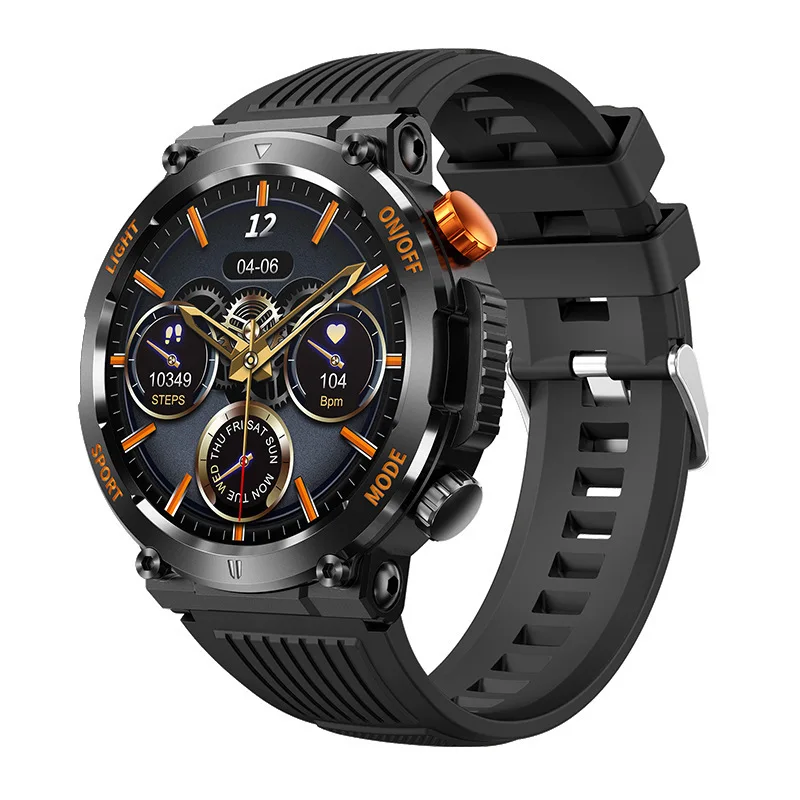 Smart Watch HT17 Bluetooth Call Men Rugged Compass LED Lighting Outdoor Sport Smartwatch 450mah Battery Ftiness Tracker V68