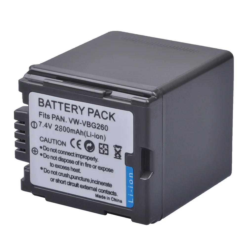 VW-VBG260 VW VBG260 VBG130 Camera Battery for PANASONIC HDC-HS700 TM700 HS300 TM300 HS250 SD20 HS20 HDC-SDT750 SDR-H40
