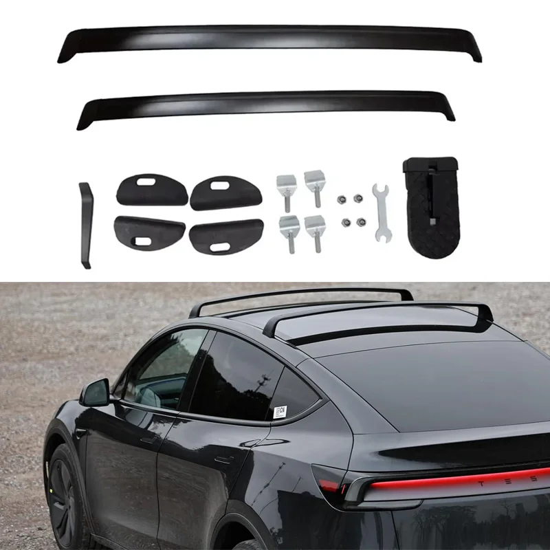 

Cross Bar for Tesla Model Y Juniper (2020-2026+) Lockable Roof Racks Compatible with Model Y Rooftop Luggage Cargo Carrier