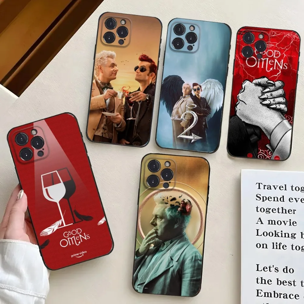 Good TV O-Omens Phone Case For iPhone 16,15,14,13,12,11,Pro,X,XS,Max,XR,Plus,Mini Black Silicone Soft case