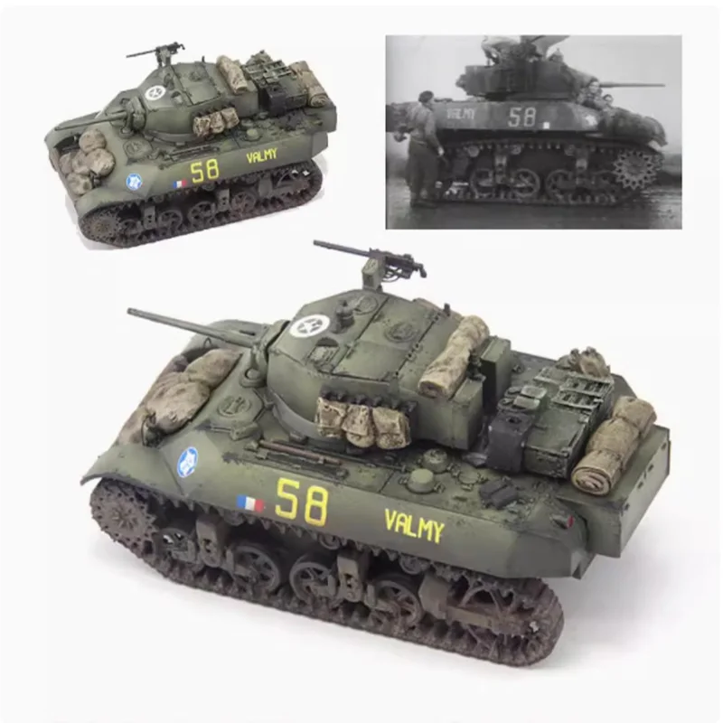 

1/72 Scale M3A3 58 Valmy 501 Tracked Tank Plastic Model PP0076 Classics Gifts Toy Souvenir Static Display Collectible