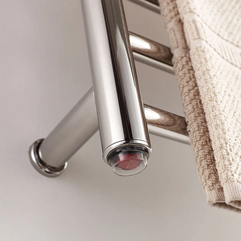 

2026IP56 Electric Wall Mounted Towel Warmer Rail Heated Rack 304 stainless steel Fashion Square towel warmer for NEW