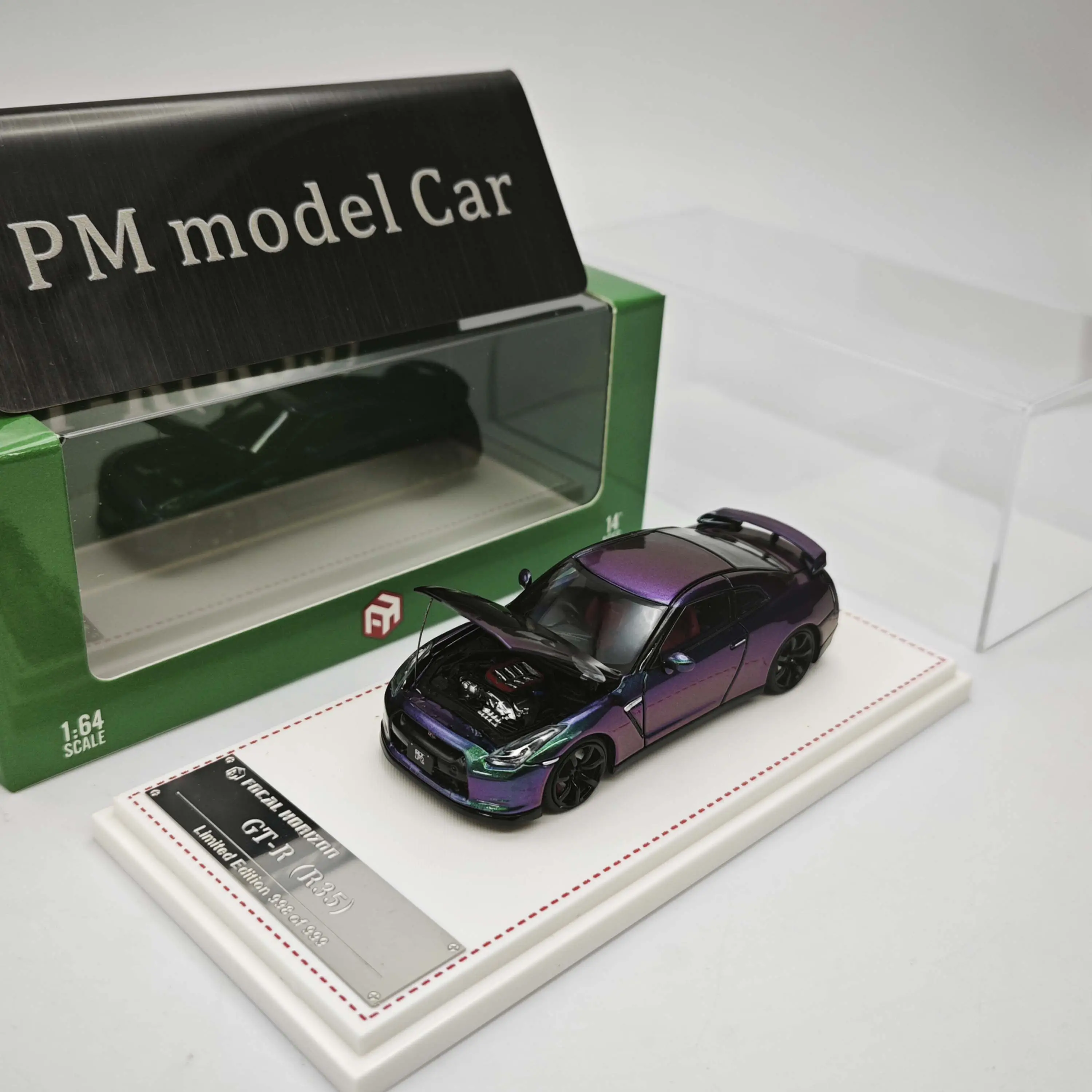 In stock 1:64 GTR35 bare car with openable cover for collection imitation car model imitation figurine high-end gift, boy toy