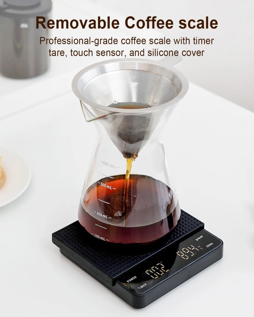 

Кофемолка со съемной шкалой, антистатическая жерновая кофемолка с 31 настройками для эспрессо/капельного/покаря/холодного заваривания/французского пресса