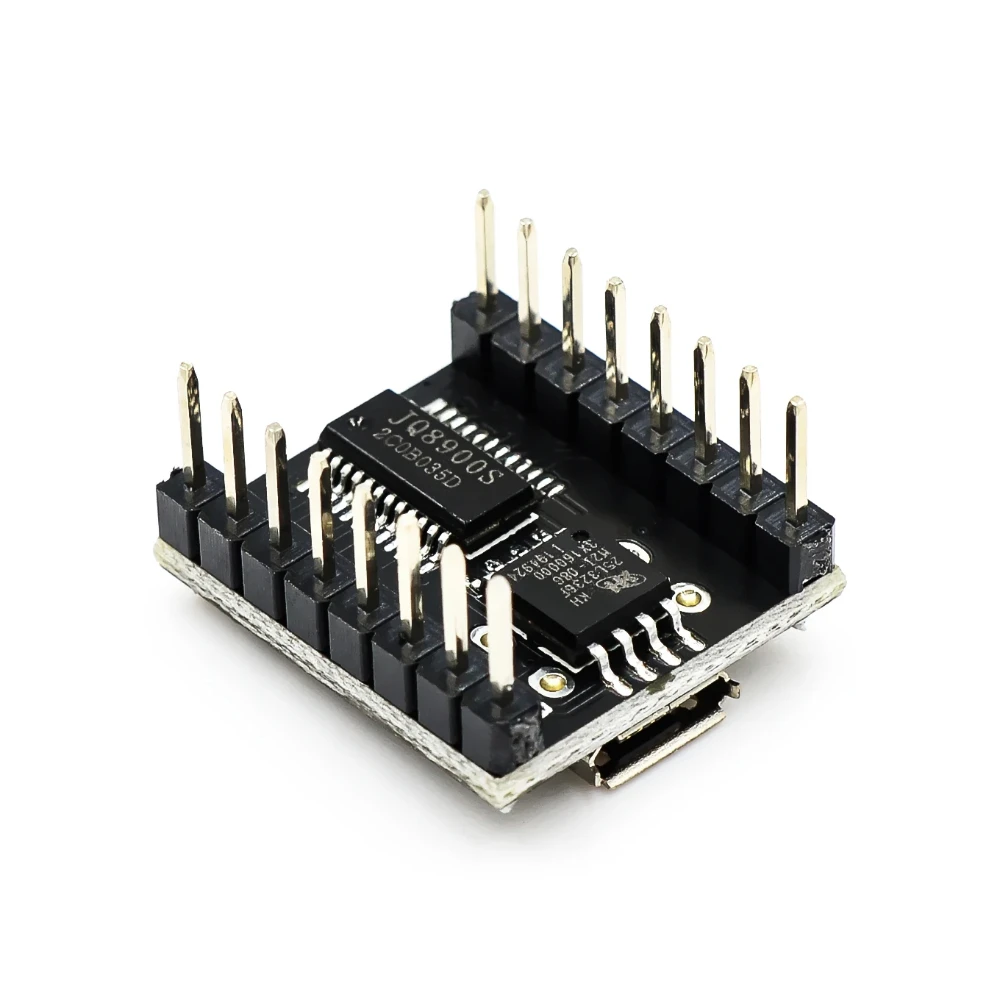 JQ8900-16P وحدة البث الصوتي مخصصة الموسيقى الذكية البث الصوتي USB المنفذ التسلسلي وحدة التعرف على MP3