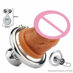 Small Negative Cock Cage Fu Fu Sissy Chastity Inverted Male Chastity Cage Chastity Belt Penis Rings Metal BDSM Sex Toys for Man