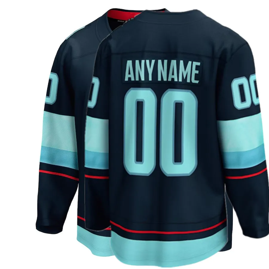 

Хоккейные майки известного бренда Seattle с вышивкой для мужчин и женщин, молодежные по индивидуальному заказу # 37 ГУРД # 51, ПРЯМА # 10 БЕНЕРА