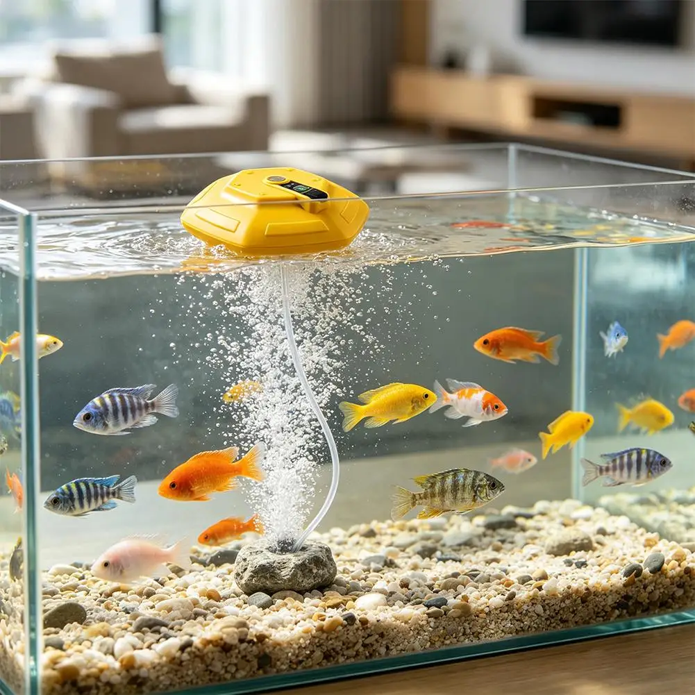Floating Fishing Aerator Pump 14H Long Battery Life Quiet Smart Portable Oxygen Machine For Outdoor Live Fish Bait Bucket view 4