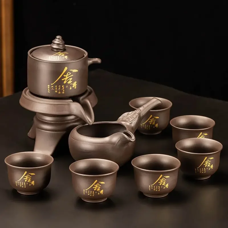 Chinese traditional tea set high-end kung fu  cup set automatic tea set for 6 people tea cups and saucer sets