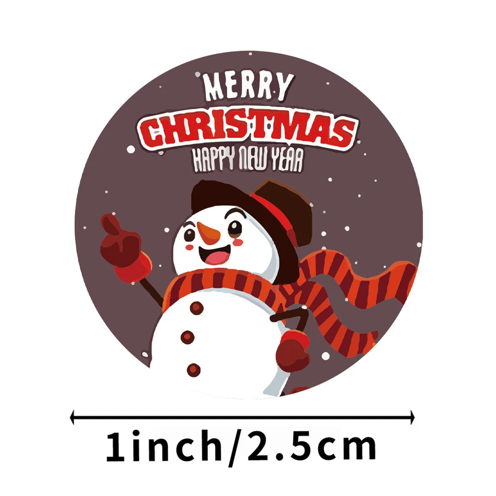100-500Pcs Merry Christmas Stickers New Year Theme Party Decor Labels Stickers for Gift Baking Package Envelope Seals Stationery