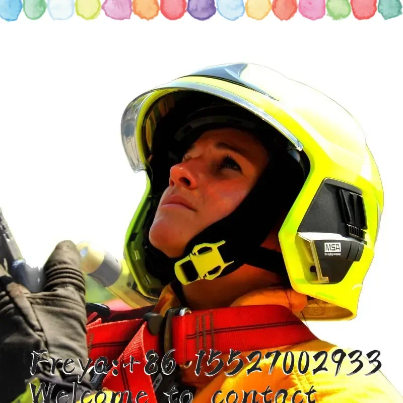 MSA Messian F1XF Fire Helmet/Rescue Helmet Firefighter Equipment Impact Resistant Helmet Transparent Eye Mask view 4