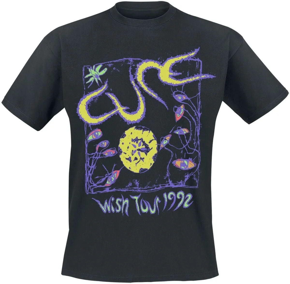 The Cure Shows of A Lost World Tour T-Shirt, Post-Punk-Band-Shirt mit Vintage-Globus-Print, Gothic-Rock-Fan-Merch – Detail 5