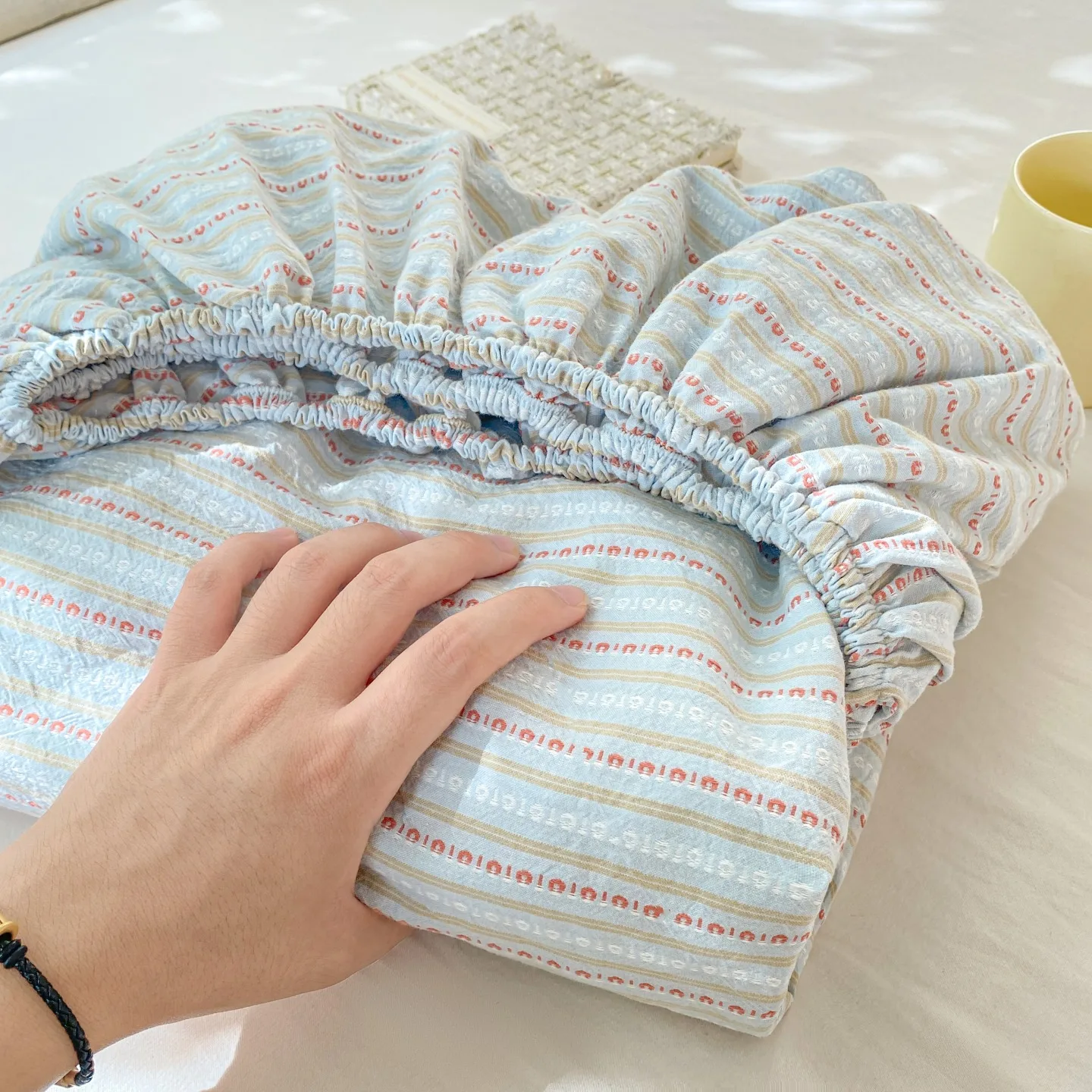 

Double Bed Sheets Cotton Fitted Sheet Soft Breathable Mattress Cover with Elastic Bands Single/Double/King/Queen Size Bed Sheet