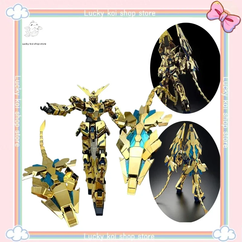 Xingdong Model Hg 1/144 Rx-0 Unicorn 03 Phenex Narrative Ver Gold Coating Assembly Model action figures Collectible Robot Kits