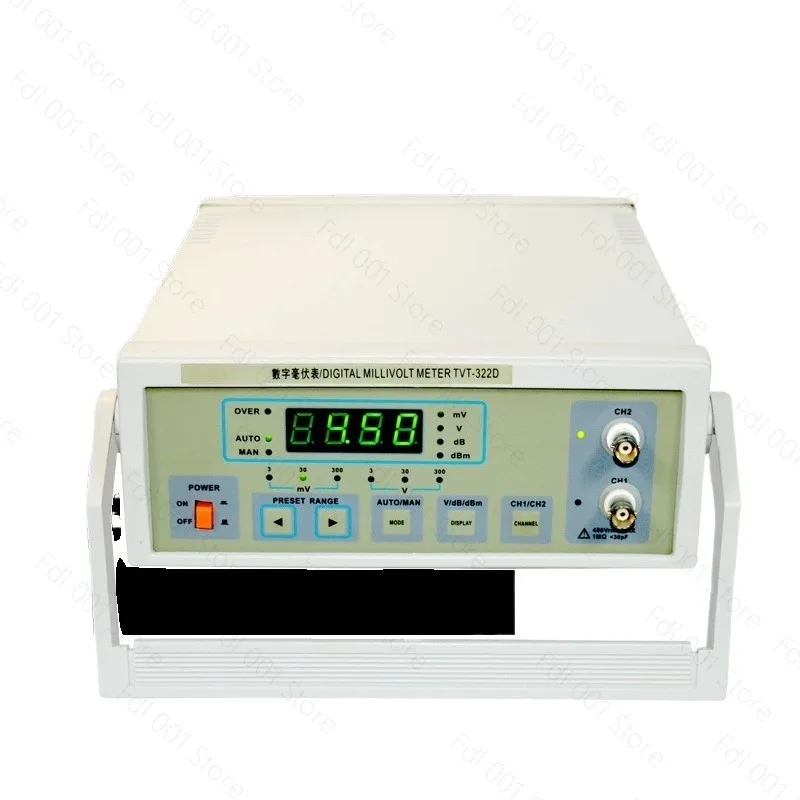 for TVT-322D Digital Millivoltmeter, Manual Auto Compact 5HZ-2Mhz 3mv-300V Pointer AC Digital Millivoltmeter Reading Detector
