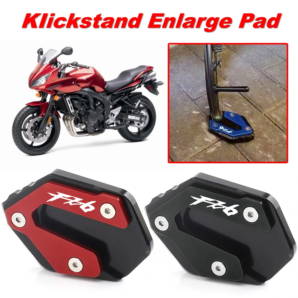 Для Yamaha FZ6 FAZER FZ-6 ZF6N FZ6R FZ6S аксессуары подставка для мотоцикла, увеличенная накладка, боковая подставка для ног и крышка клапана шины Для Yamaha FZ6 FAZER FZ-6 ZF6N FZ6R FZ6S аксессуары подставка для мотоцикла, увеличенная накладка, боковая подставка для ног и крышка клапана шины