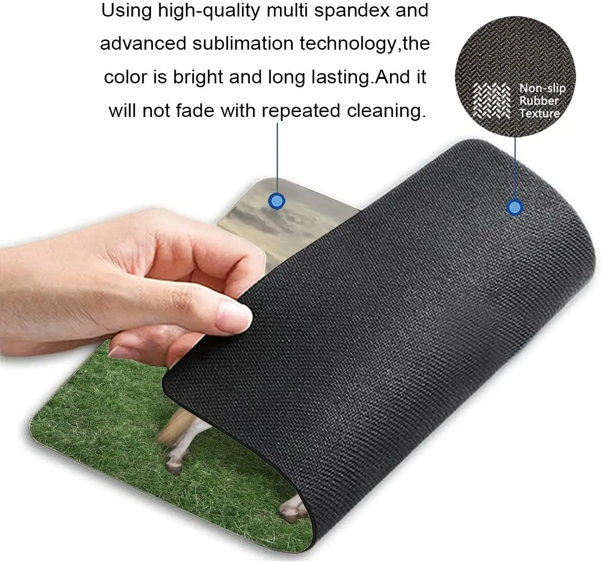 Mouse pad artisan Rectangular mouse pad with non slip rubber base premium textured mouse pads for computers laptop pc office