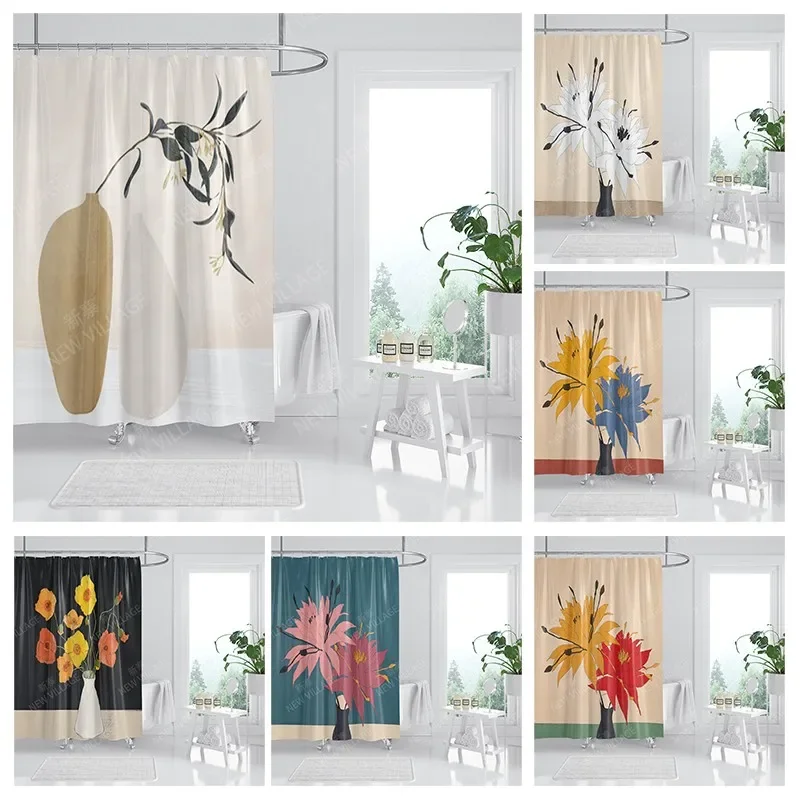 Waterproof fabric shower curtains Bathroom curtain accessories Bath curtain shower 180x200cm 240*200 modern boho Nordic decor