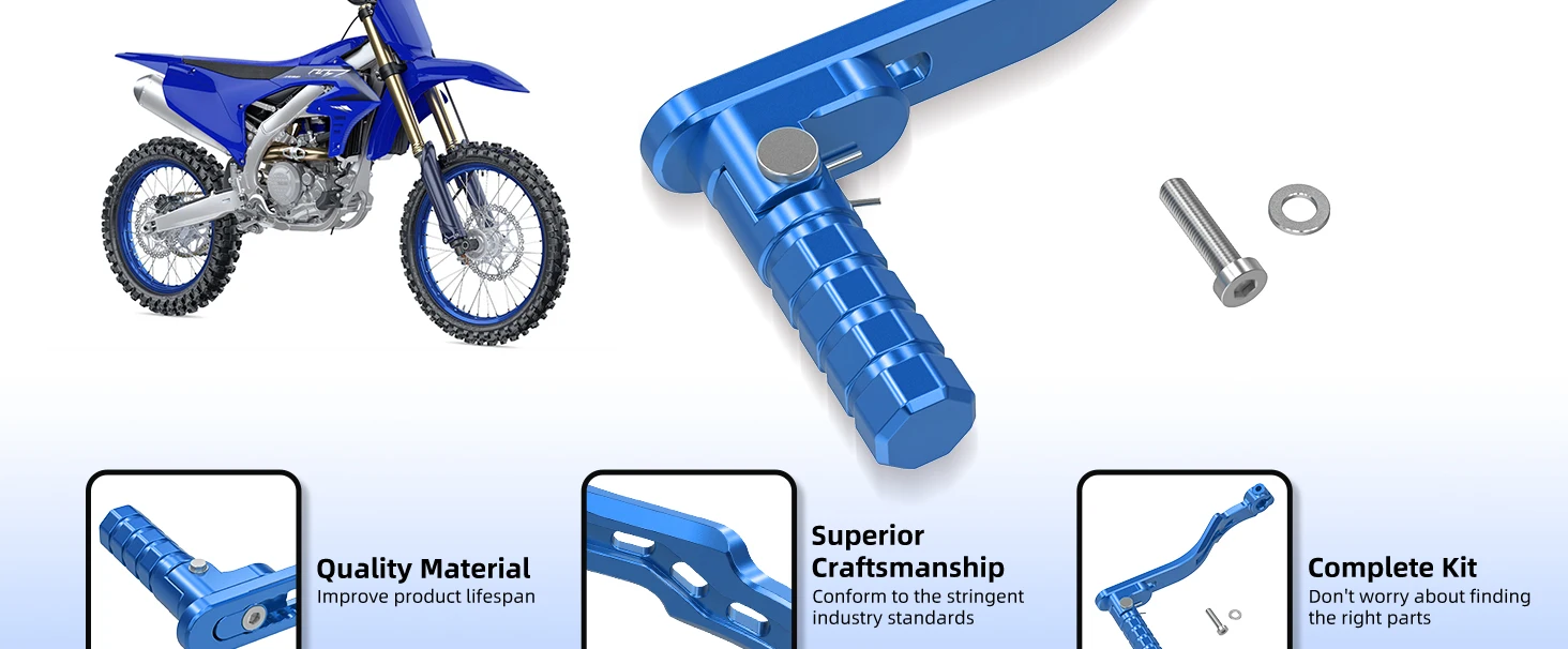 NICECNC Für Yamaha Raptor 700R 2013-2026 Schalthebel Schaltstufe Pedal Aluminium Federzug Einstellbar ATV Zubehör – Detail 2