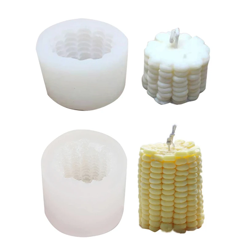 Silicone Corn Mold for Chocolate Ice Cream Mousse Cake; Plaster Fragrance Candle Decoration Mold - view 5