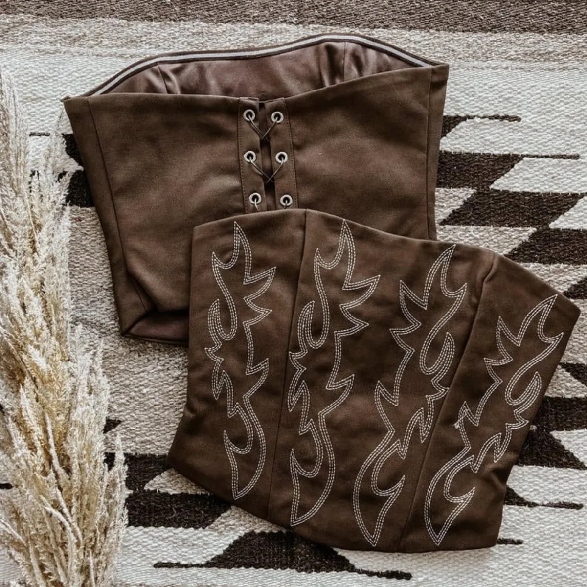 

Коричневый жилет без бретелек с принтом, женский топ, летняя одежда Y2k, сексуальный тонкий корсет на шнурке, укороченный топ, шикарная модная корректирующая одежда, камзол