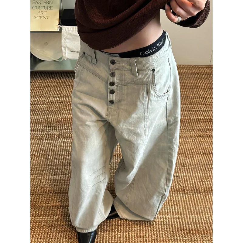 Women's Blue Baggy …