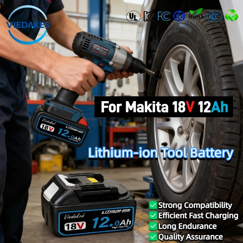 

Stable for makita 18V battery, compatible for 18v HR140D DDF487 DBO180Z DTD173 DGA404 DGA504 DTD171 for makita tools