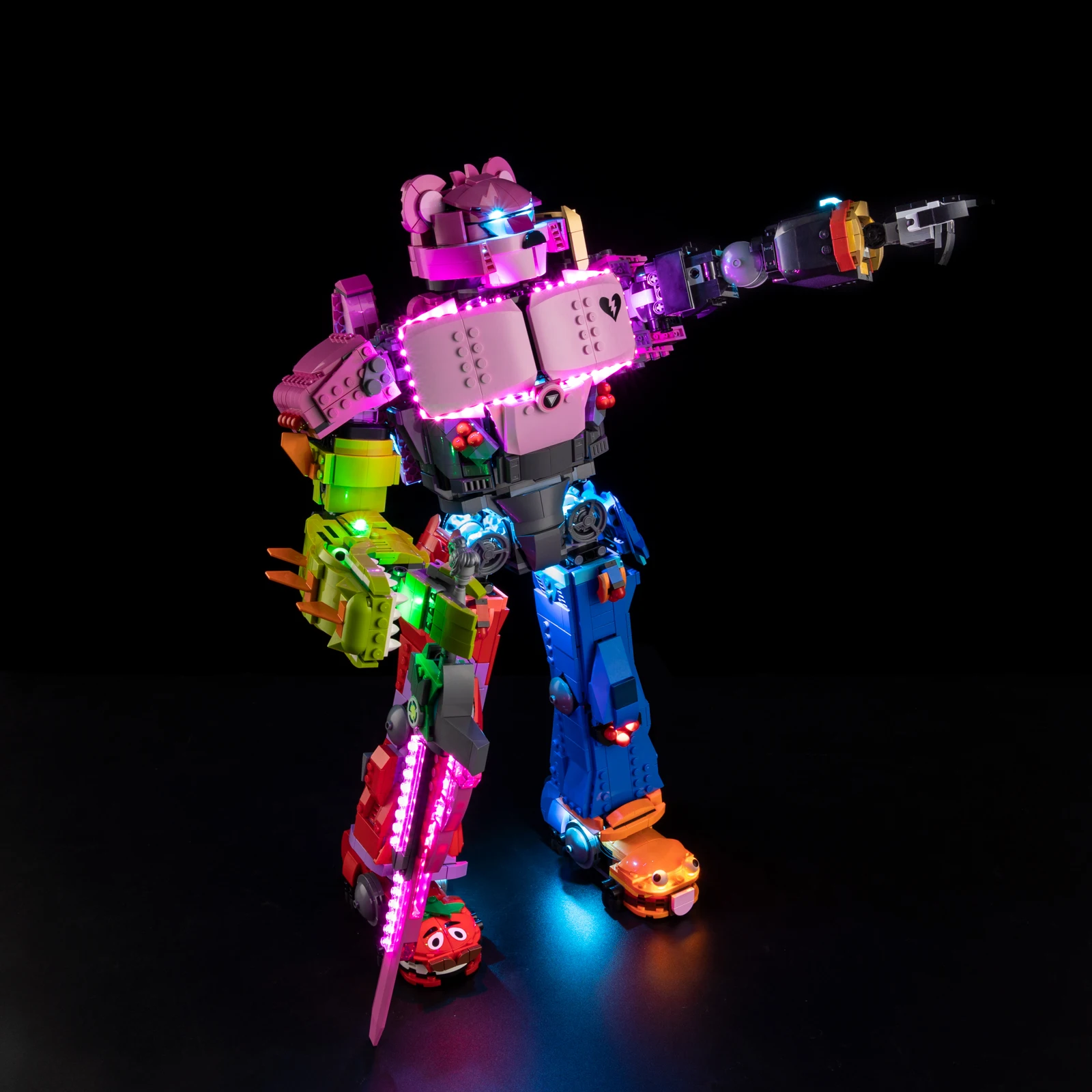 Juego de iluminación para el líder del equipo LEGO Mecha 77078, no incluye bloques de construcción (solo kit de luces LED)