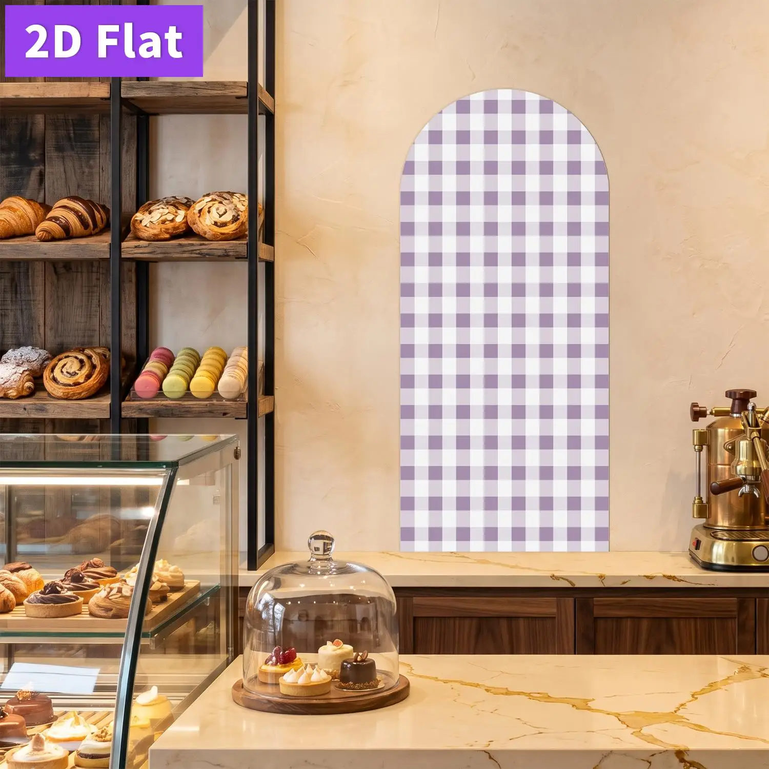 1pcs Arched Decorative Magnetic Whiteboard Wall Sticker, featuring small squares and multiple color options, 45*100CM